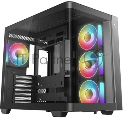 Корпус DeepCool CG530U 4F Black, Midi-Tower, чёрный, 4 x 120 мм