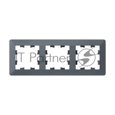 Systeme Electric AtlasDesign Air Грифель/дымчатый черный Рамка 3-ая