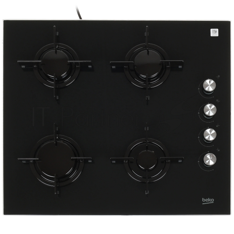 Газовая варочная поверхность Beko HILG64120S, 4 конфорки, закаленное стекло, 7400 Вт
