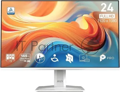Монитор 23.8" MSI Pro MP243W E14 белый IPS LED 4ms 16:9 HDMI M/M 1500:1 300cd 178гр/178гр 1920x1080 144Hz DP FHD 2.95кг