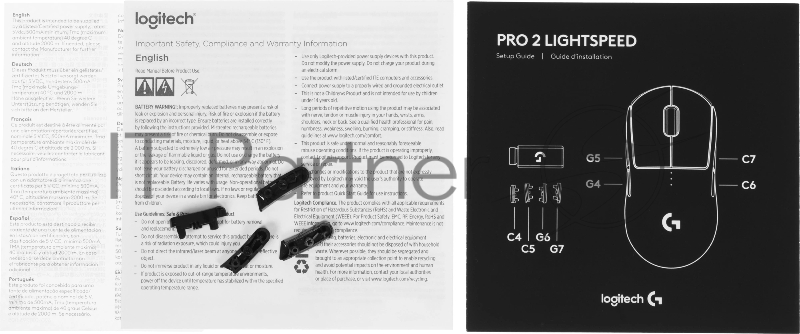 Мышь Logitech G Pro 2 Lightspeed черный оптическая 44000dpi беспров. USB (910-007297)