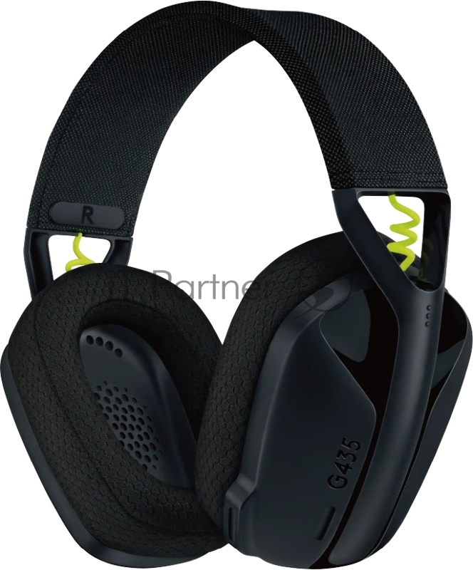 Гарнитура Logitech G435 чёрный-жёлтый, беспроводная, радиоканал, до 18 ч