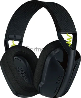 Гарнитура Logitech G435 чёрный-жёлтый, беспроводная, радиоканал, до 18 ч