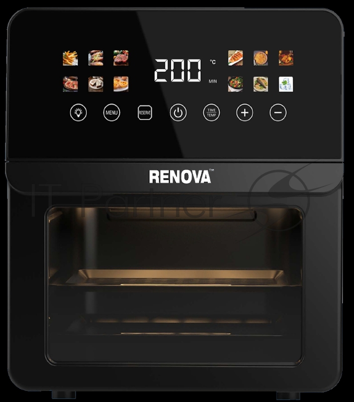 Аэрогриль Renova AF6-TB2 черный, 1700 Вт, 12 л, сенсор, 12 программ