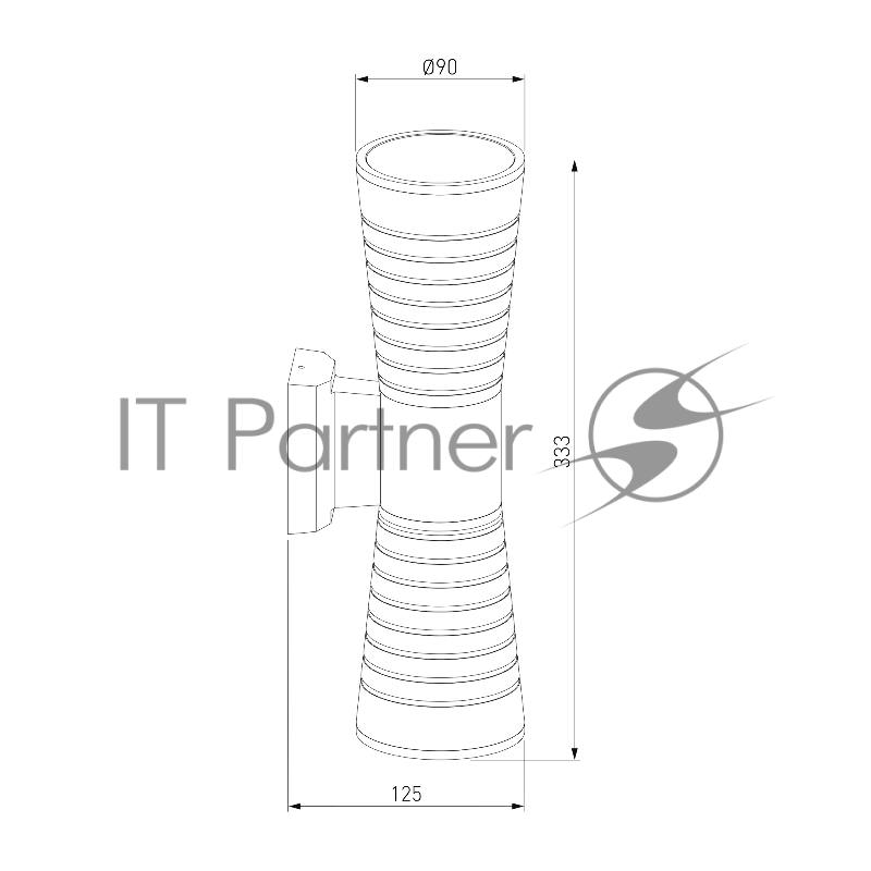 1502 TECHNO LED/ Светильник садово-парковый со светодиодами 1502 TECHNO LED TUBE DOBLE черный