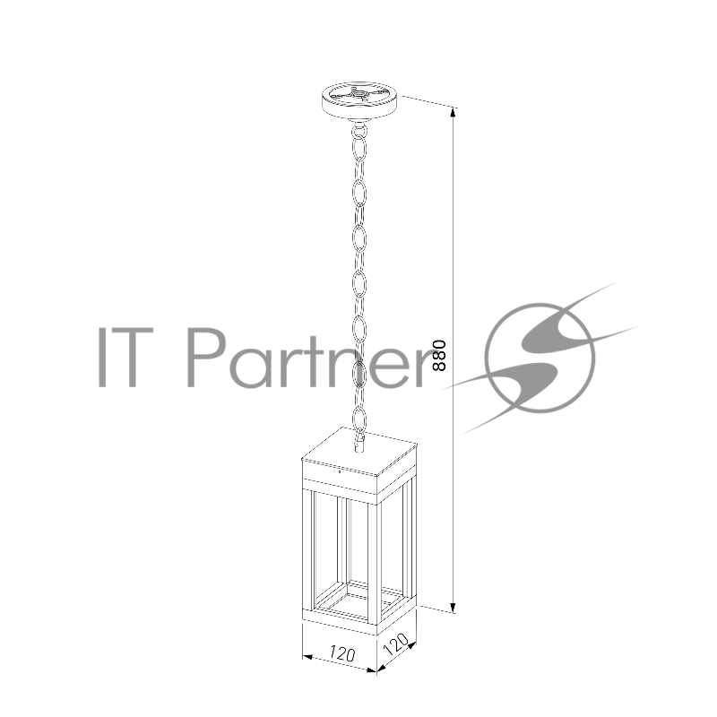 1528 TECHNO LED / Светильник садово-парковый 3000K чёрный