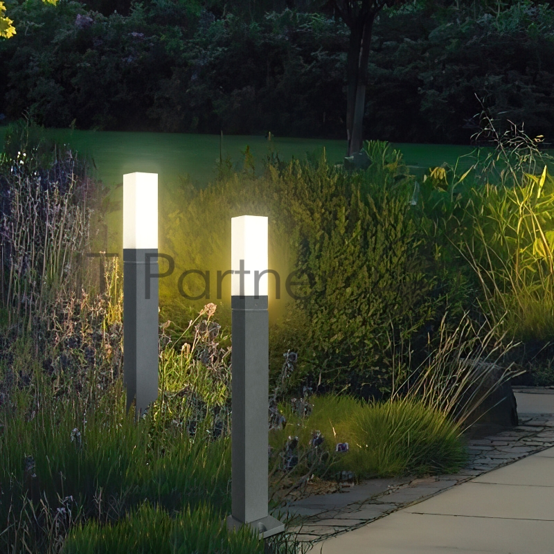 1537 TECHNO LED / Светильник садово-парковый со светодиодами серый
