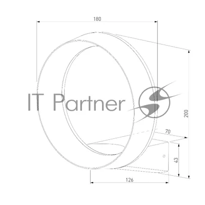 1710 TECHNO LED / Светильник садово-парковый со светодиодами Ring белый
