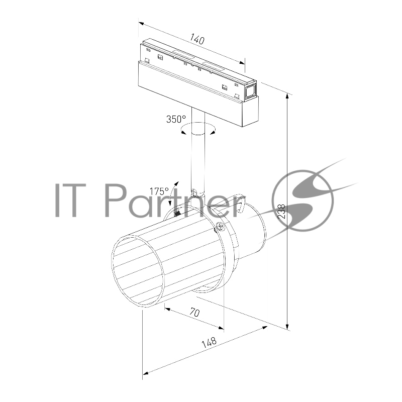 Трековый светильник Slim Magnetic 10W 4000K (черный) 85532/01