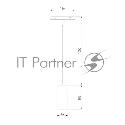 Трековый светильник Slim Magnetic подвесной светодиодный 2W 4200K Amend (чёрный) 85519/01
