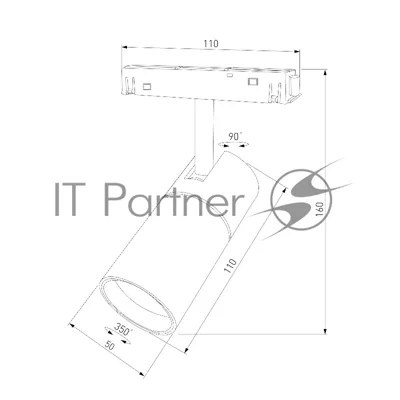 Трековый светильник Slim Magnetic R01 6W 4200K (черный) 85011/01