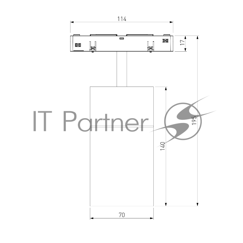 Трековый светильник Slim Magnetic 20W 4200K Comfi (чёрный) (?1200мм) 85190/01