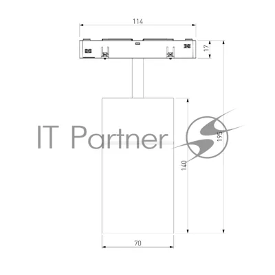 Трековый светильник Slim Magnetic 20W 4200K Comfi (чёрный) (?1200мм) 85190/01