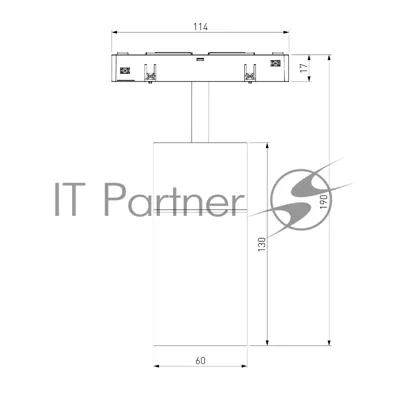 Трековый светильник Slim Magnetic 12W 4200K Comfi (чёрный) (?1200мм) 85189/01