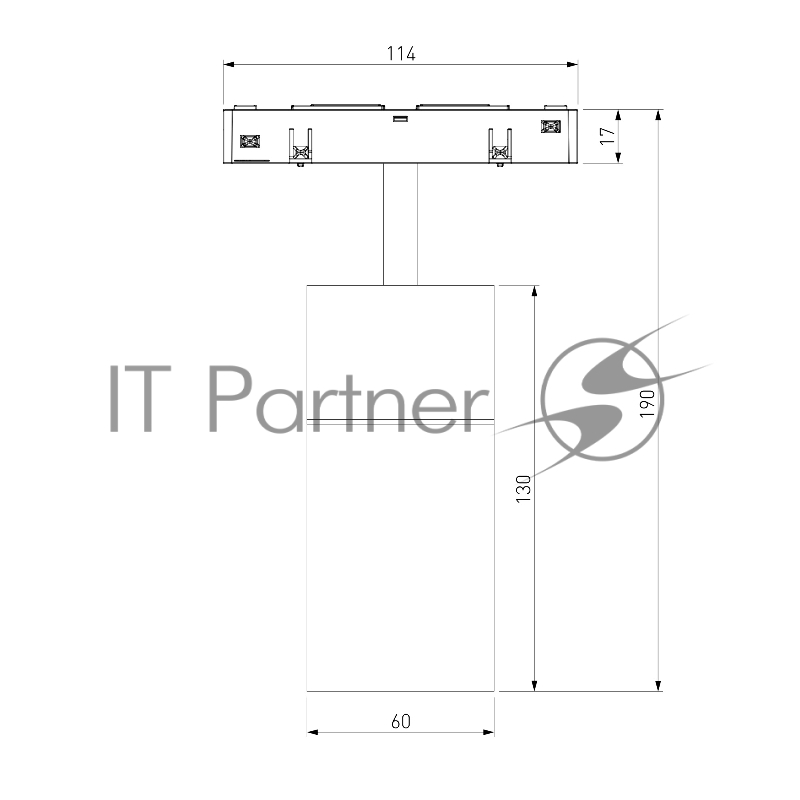 Трековый светильник Slim Magnetic 12W 4200K Comfi (чёрный) (?800мм) 85188/01