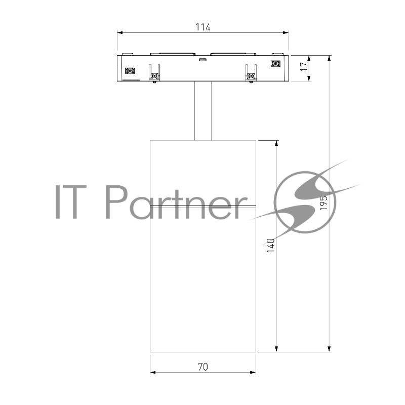 Трековый светильник Slim Magnetic 20W 4200K Comfi (чёрный) (?800мм) 85187/01