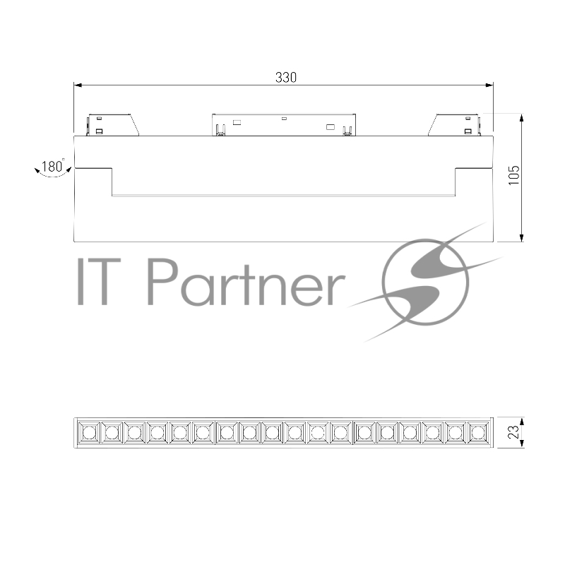 Трековый светильник Slim Magnetic HL03 18W 3000K (черный) 85209/01
