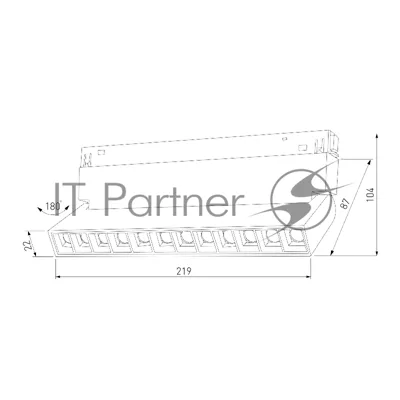 Трековый светильник Slim Magnetic HL02 12W 3000K (черный) 85010/01