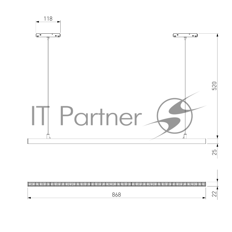 Трековый светильник Slim Magnetic 36W 4000K Vilo (чёрный) 85107/01