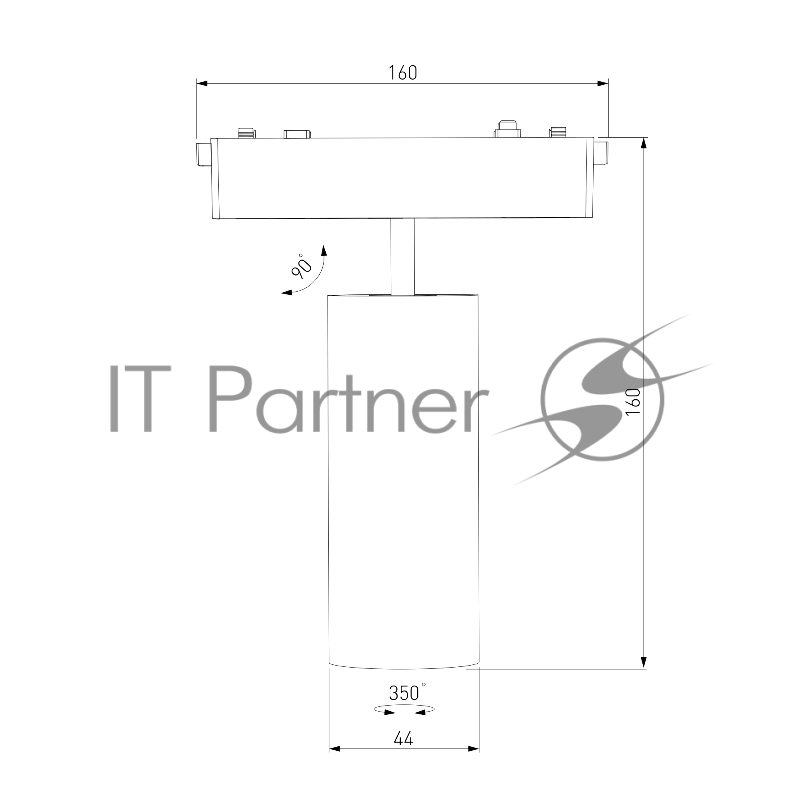 Трековый светильник Flat Magnetic 9W 4000K Arcos (чёрный) 85095/01