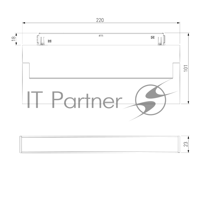 Трековый светильник Slim Magnetic 12W 4200K Kos (чёрный) 85085/01