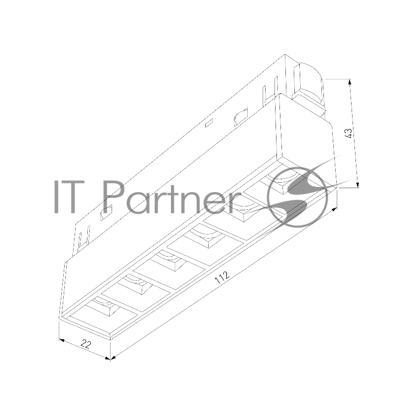 Трековый светильник Slim Magnetic 6W 4000K Artas (чёрный/золото) 85101/01