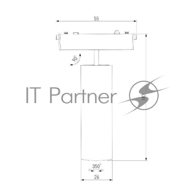 Трековый светильник Flat Magnetic 18W 4000K Arcos (чёрный) 85096/01