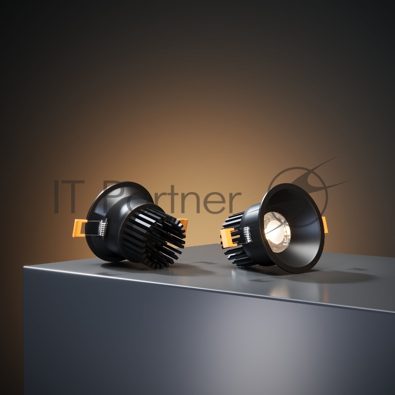 Встраиваемый светодиодный светильник 15266/LED 7W 3000K BK черный