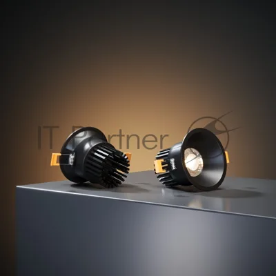 Встраиваемый светодиодный светильник 15266/LED 7W 3000K BK черный