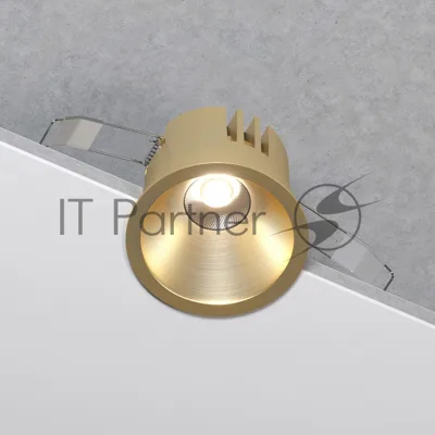 25071/LED 15W 4000K / светильник встраиваемый светодиодный / латунь