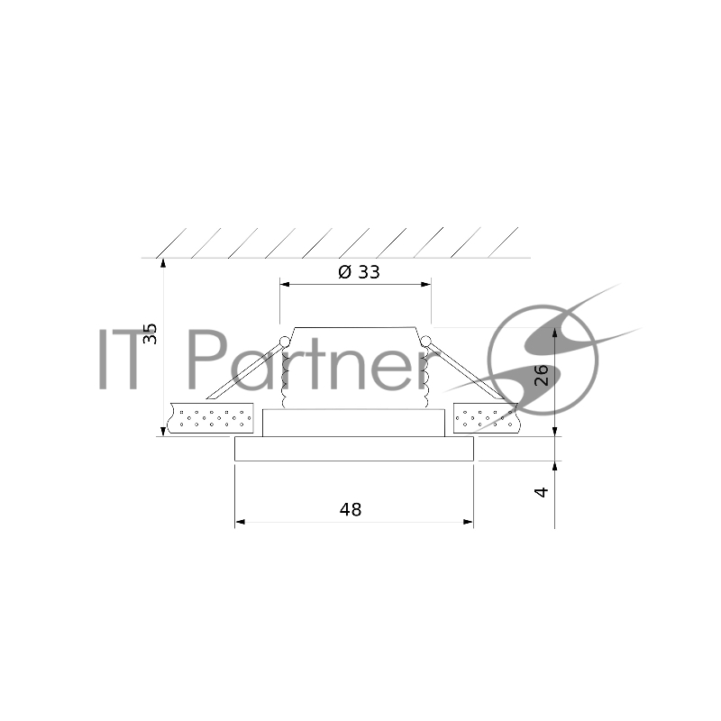 15271/LED / Светильник встраиваемый 3W WH белый