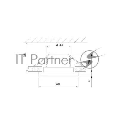 15271/LED / Светильник встраиваемый 3W WH белый