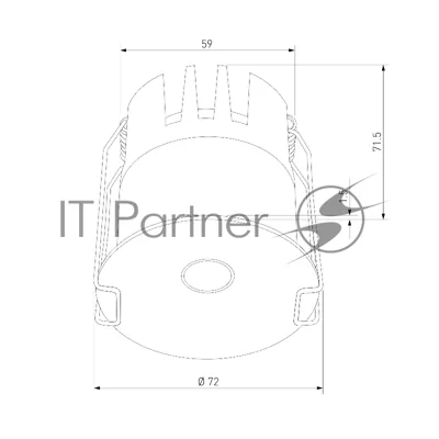 15275/LED Светильник встраиваемый 12W 3000K черный