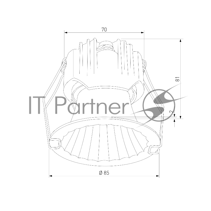 15274/LED Светильник встраиваемый 12W 3000K белый IP44