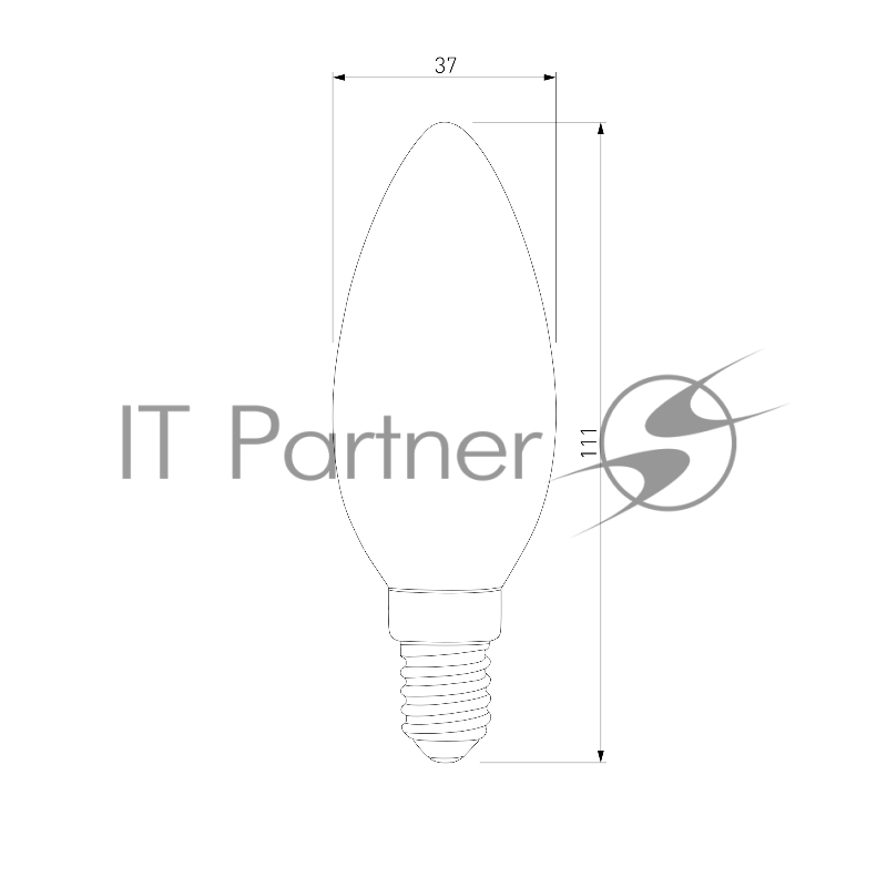 BLE1404/ Светодиодная лампа Свеча СD LED 8W 6500K E14