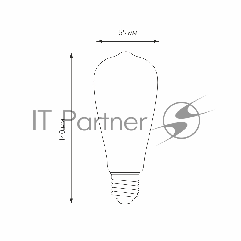 BLE2707 /Светодиодная лампа Classic FD 6W 3300K E27 (ST64 тонированный)