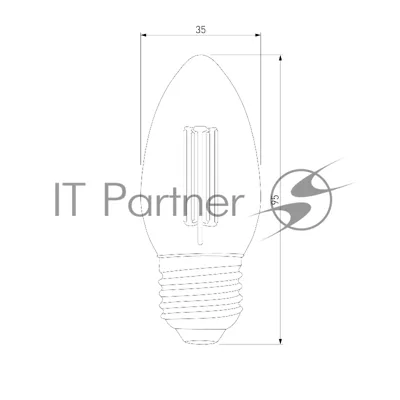 BLE2706/ светодиодная лампа Свеча F 9W 4200K E27 (C35 прозрачный)