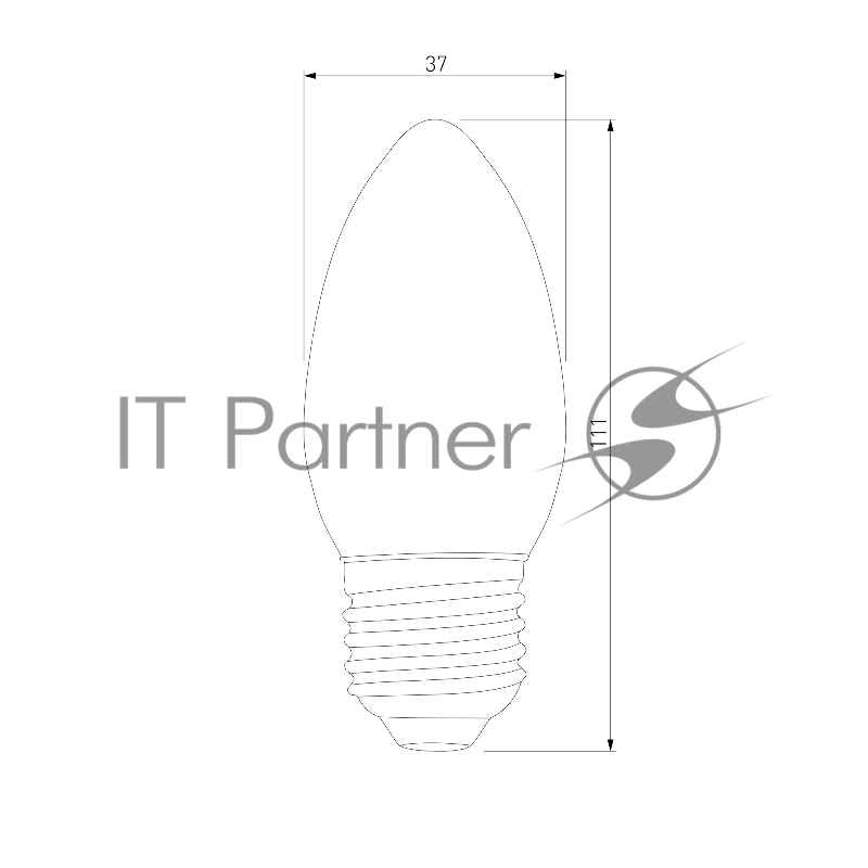 BLE2716/ Светодиодная лампа Свеча СD LED 8W 4200K E27