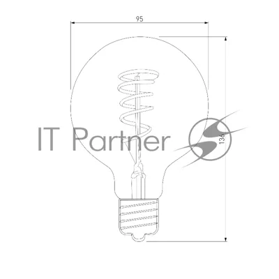 BLE2747/ Светодиодная лампа Dimmable 5W 2700K E27 (G95 тонированный)(BLE2747)