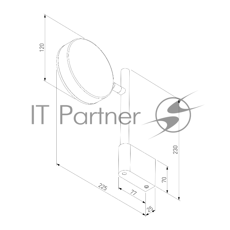 40129/LED/ Светильник настенный светодиодный Tobi черный