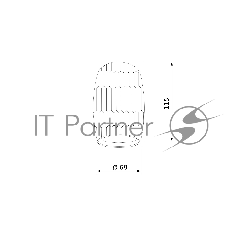Светильник накладной черный DLN104 GU10