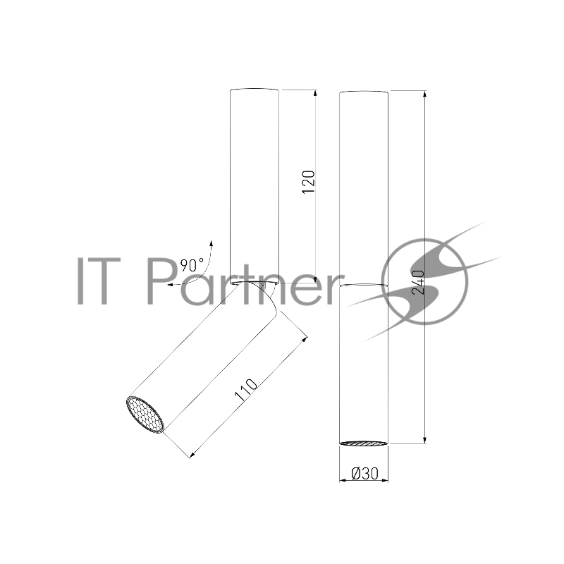 Pika 6W (25029/LED)/Светильник накладной черный