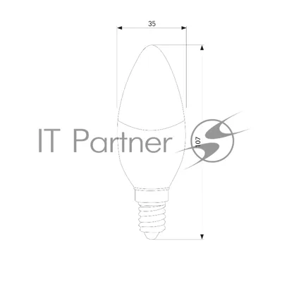 Dimmable 7W 4200K E14 (C35) (BLE1448) / Светодиодная лампа