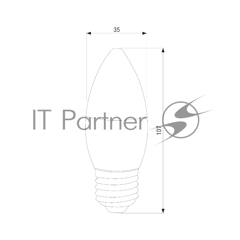 Dimmable 7W 4200K E27 (C35) (BLE2775) / Светодиодная лампа
