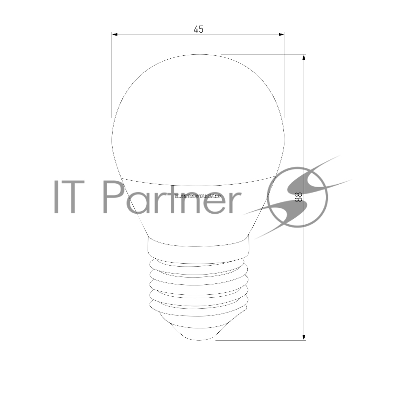 Dimmable 7W 4200K E27 (G45) (BLE2776) / Светодиодная лампа