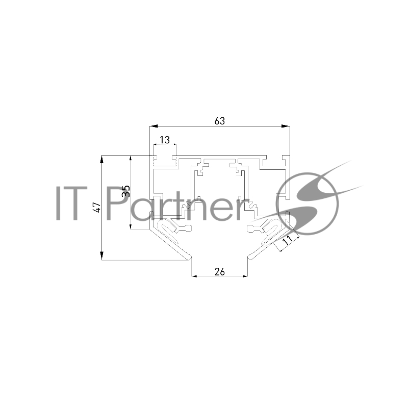 Slim Magnetic Шинопровод в натяжной потолок с декоративными вставками (черный) (2м) 85204/00