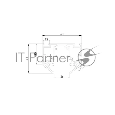 Slim Magnetic Шинопровод в натяжной потолок с декоративными вставками (черный) (2м) 85204/00
