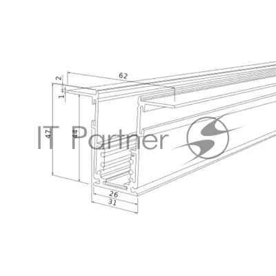 Slim Magnetic Шинопровод встраиваемый (белый) (2м) 85087/00