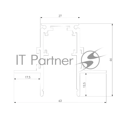 Шинопровод встраиваемый под ГКЛ Slim Magnetic 12,5мм (черный) (2м) 85207/00