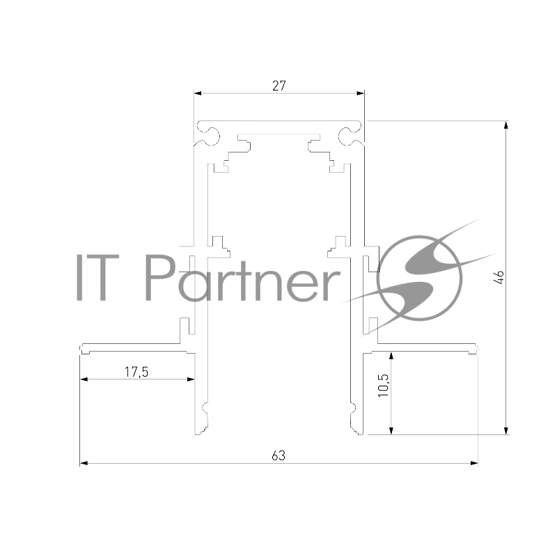 Slim Magnetic Шинопровод встраиваемый под ГКЛ 9,5мм (белый) (3м) 85210/00